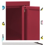 artiss buffet sideboard metal cabinet base pink