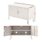 artiss buffet sideboard metal cabinet sweetheart white