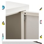 artiss buffet sideboard metal cabinet sweetheart white