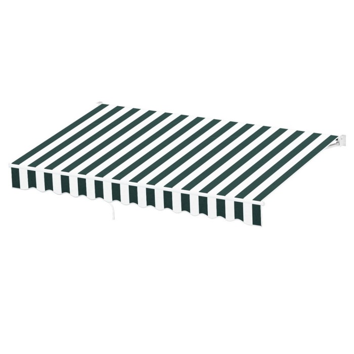 instahut retractable folding arm awning manual sunshade 3mx2.5m green white instahut retractable folding arm awning manual sunshade 3mx2.5m green white