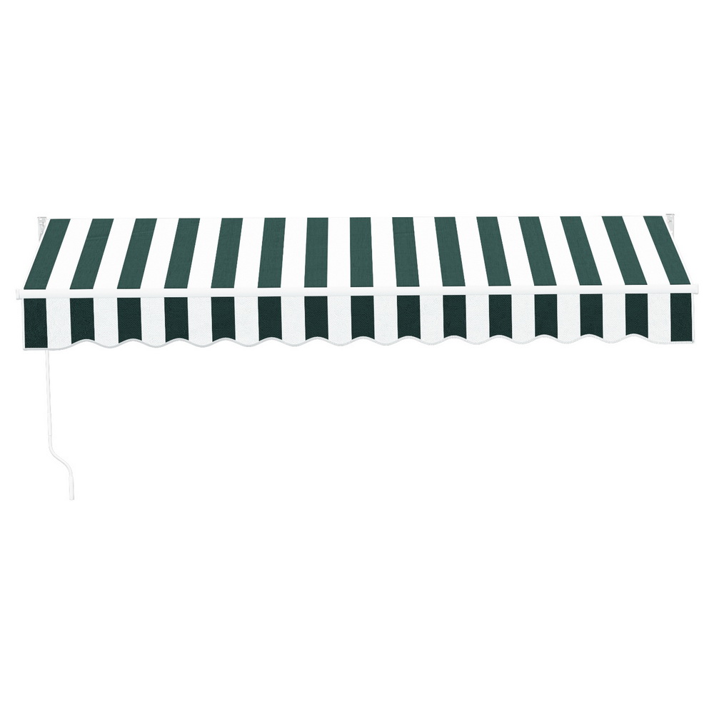 instahut retractable folding arm awning manual sunshade 3mx2.5m green white instahut retractable folding arm awning manual sunshade 3mx2.5m green white