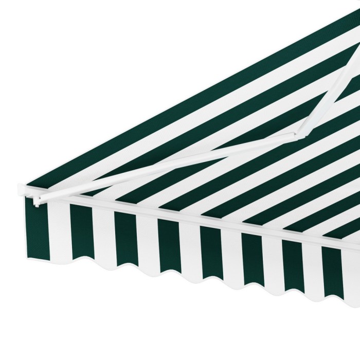 instahut retractable folding arm awning manual sunshade 3mx2.5m green white instahut retractable folding arm awning manual sunshade 3mx2.5m green white