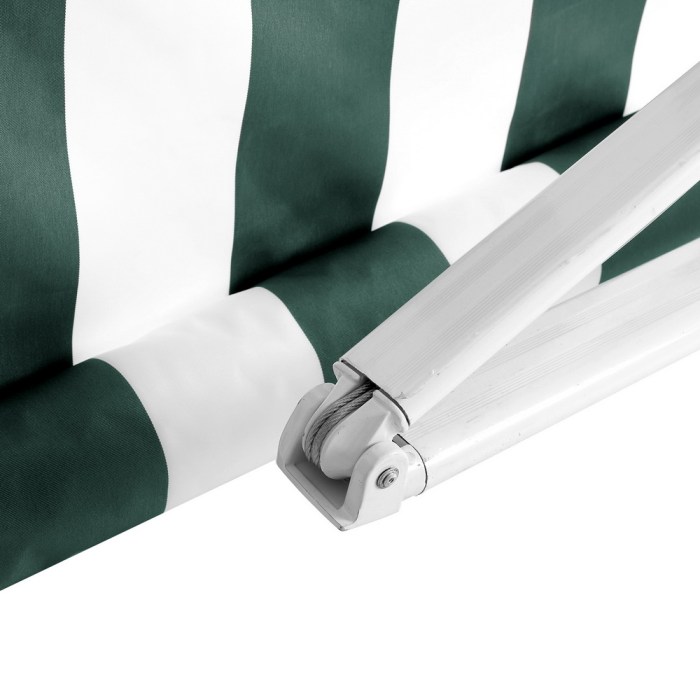 instahut retractable folding arm awning manual sunshade 3mx2.5m green white instahut retractable folding arm awning manual sunshade 3mx2.5m green white