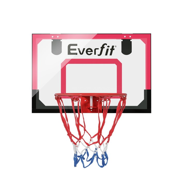 everfit 23 mini basketball hoop backboard door wall mounted sports kids red"