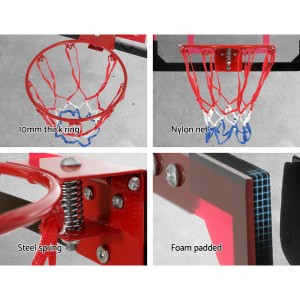 everfit 23 mini basketball hoop backboard door wall mounted sports kids red" everfit 23 mini basketball hoop backboard door wall mounted sports kids red"