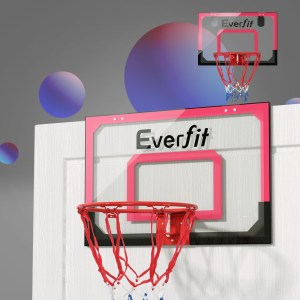 everfit 23 mini basketball hoop backboard door wall mounted sports kids red" everfit 23 mini basketball hoop backboard door wall mounted sports kids red"