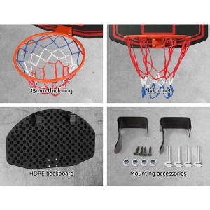 everfit 38 basketball hoop backboard door wall mounted ring net sports kids" everfit 38 basketball hoop backboard door wall mounted ring net sports kids"