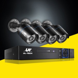 ul tech cctv security system 4ch dvr 4 cameras 1080p