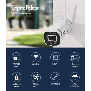 ul tech wireless cctv 3mp 2 cameras square