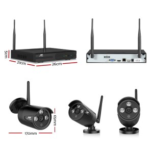ul tech wireless cctv security system 8ch nvr 3mp 8 bullet cameras