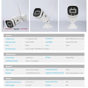 ul tech wireless cctv security system 8ch nvr 3mp 8 square cameras