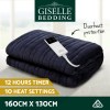 giselle bedding heated electric throw rug fleece sunggle blanket washable charcoal giselle bedding heated electric throw rug fleece sunggle blanket washable charcoal