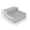 giselle bedding foldable mattress folding foam bed mat light grey