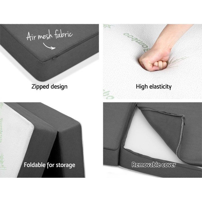 giselle bedding foldable mattress folding foam single bamboo giselle bedding foldable mattress folding foam single bamboo