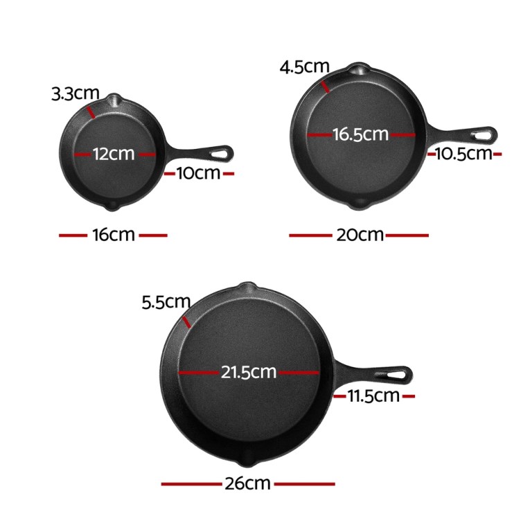 5 star chef non stick frying pan cast iron 3pcs 5 star chef non stick frying pan cast iron 3pcs
