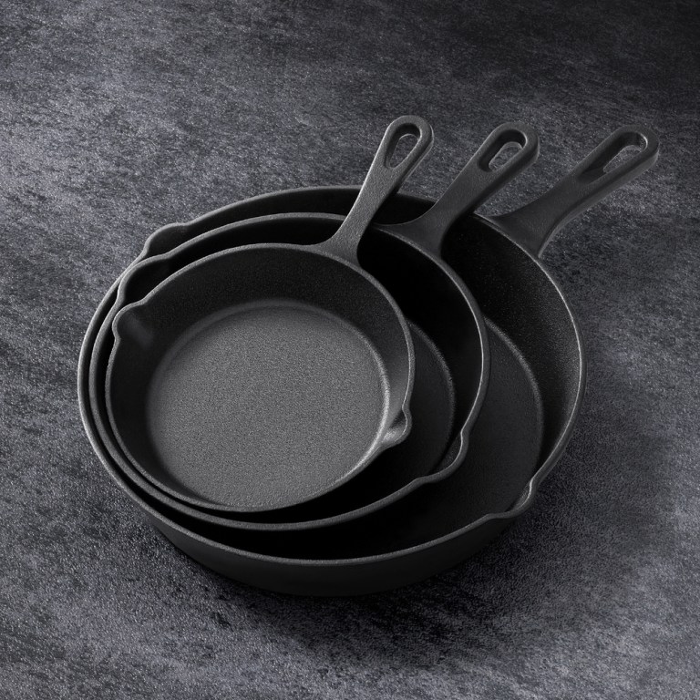 5 star chef non stick frying pan cast iron 3pcs 5 star chef non stick frying pan cast iron 3pcs
