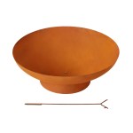 grillz fire pit iron bowl 80cm outdoor patio fireplace