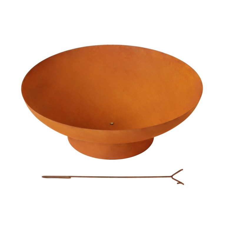 grillz fire pit iron bowl 80cm outdoor patio fireplace