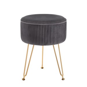 artiss ottoman foot stool vanity velvet round grey