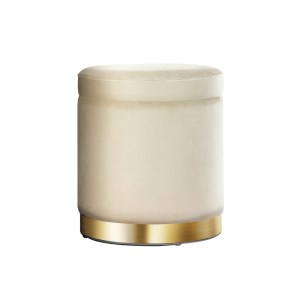 artiss ottoman storage foot stool round velvet cream artiss ottoman storage foot stool round velvet cream