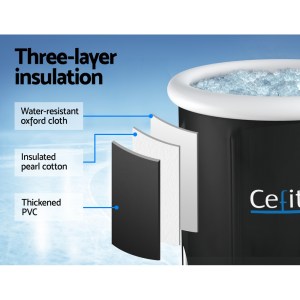 weisshorn portable ice bath tub 70x80cm inflatable folding bathtub spa massage