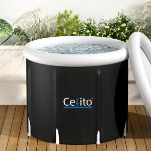weisshorn portable ice bath tub 70x80cm inflatable folding bathtub spa massage