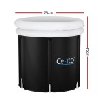 weisshorn portable ice bath tub 75x75cm inflatable folding bathtub spa massage