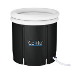 weisshorn portable ice bath tub 75x75cm inflatable folding bathtub spa massage