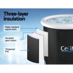 weisshorn portable ice bath tub 80x80cm inflatable folding bathtub spa massage
