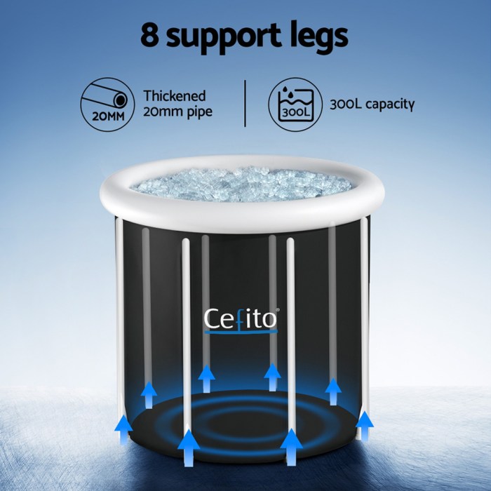 weisshorn portable ice bath tub 80x80cm inflatable folding bathtub spa massage weisshorn portable ice bath tub 80x80cm inflatable folding bathtub spa massage