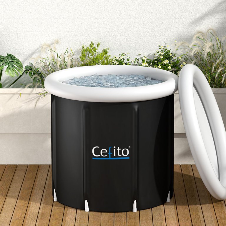 weisshorn portable ice bath tub 80x80cm inflatable folding bathtub spa massage