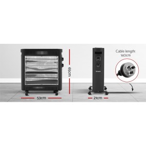 devanti 2200w infrared heater radiant heaters