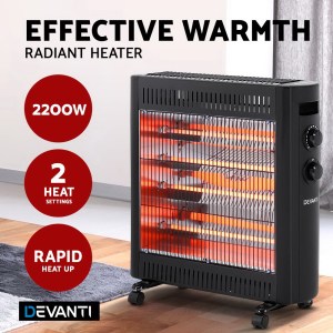 devanti 2200w infrared heater radiant heaters