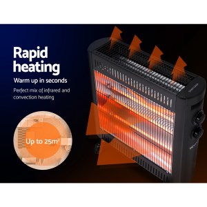 devanti 2200w infrared heater radiant heaters