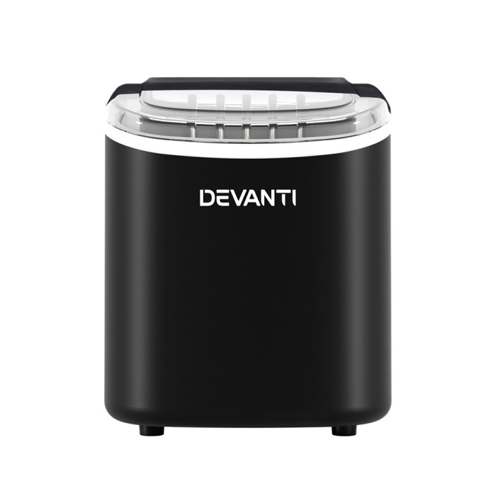 devanti portable ice maker machine ice cube tray 12kg bar countertop black devanti portable ice maker machine ice cube tray 12kg bar countertop black