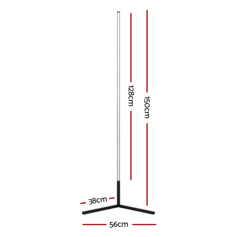 artiss rgb led floor lamp remote control corner light stand gaming room 150cm artiss rgb led floor lamp remote control corner light stand gaming room 150cm