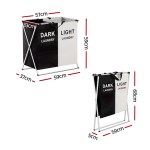artiss laundry basket hamper large foldable washing clothes storage 2 sections artiss laundry basket hamper large foldable washing clothes storage 2 sections