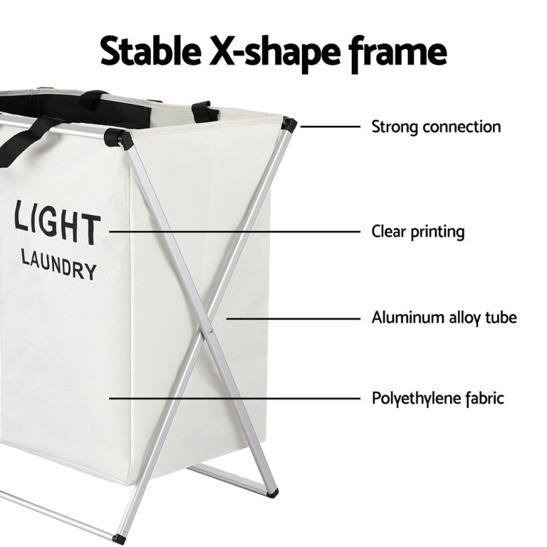 artiss laundry basket hamper large foldable washing clothes storage 2 sections artiss laundry basket hamper large foldable washing clothes storage 2 sections