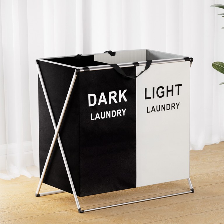 artiss laundry basket hamper large foldable washing clothes storage 2 sections artiss laundry basket hamper large foldable washing clothes storage 2 sections