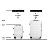 wanderlite 2set 20 28 inch luggage with tsa lock spinner travel suitcase carry on hard shell luggage case white
