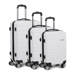 wanderlite 3set 20 24 28 inch luggage with tsa lock spinner case white wanderlite 3set 20 24 28 inch luggage with tsa lock spinner case white