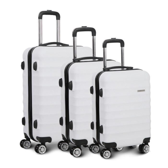 wanderlite 3set 20 24 28 inch luggage with tsa lock spinner case white wanderlite 3set 20 24 28 inch luggage with tsa lock spinner case white