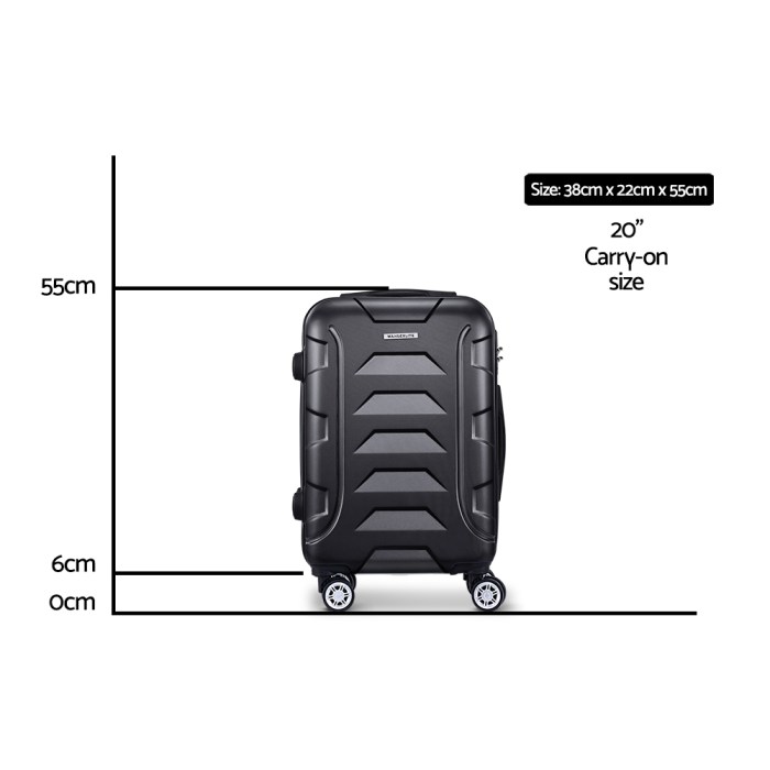 wanderlite 20 inch luggage with zipper lock travel suitcase carry on hard shell luggage case black wanderlite 20 inch luggage with zipper lock travel suitcase carry on hard shell luggage case black