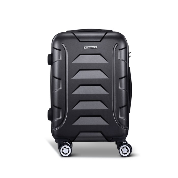 wanderlite 20 inch luggage with zipper lock travel suitcase carry on hard shell luggage case black wanderlite 20 inch luggage with zipper lock travel suitcase carry on hard shell luggage case black