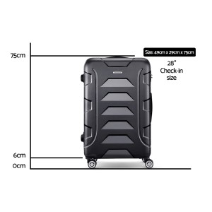 wanderlite 28 inch luggage with tsa lock spinner travel suitcase carry on hard shell luggage case black wanderlite 28 inch luggage with tsa lock spinner travel suitcase carry on hard shell luggage case black