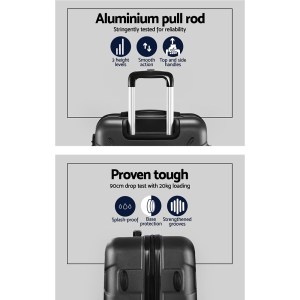 wanderlite 28 inch luggage with tsa lock spinner travel suitcase carry on hard shell luggage case black wanderlite 28 inch luggage with tsa lock spinner travel suitcase carry on hard shell luggage case black