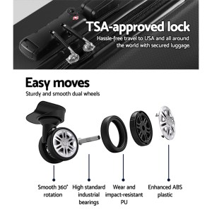 wanderlite 28 inch luggage with tsa lock spinner travel suitcase carry on hard shell luggage case black wanderlite 28 inch luggage with tsa lock spinner travel suitcase carry on hard shell luggage case black