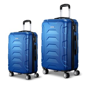 wanderlite 2set 20 28 inch luggage with tsa lock spinner carry on hard shell travel suitcase luggage case blue