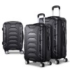 wanderlite 3set 20 24 28 inch luggage with tsa lock spinner case black