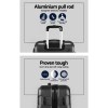 wanderlite 3set 20 24 28 inch luggage with tsa lock spinner case black
